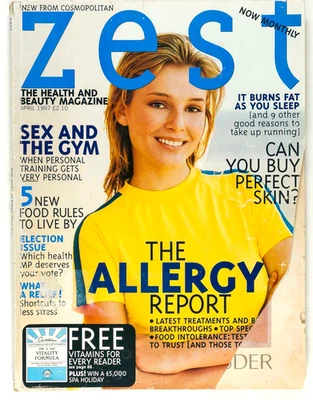 BRIDGET HALL UK Cosmopolitan Health Fashion And Beauty magazine Zest April 1997 - Image 1 of 4