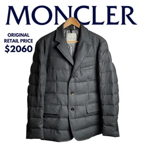 Men's Moncler Wool Puffer Coat, size 3  - Small/Medium  - Picture 1 of 12