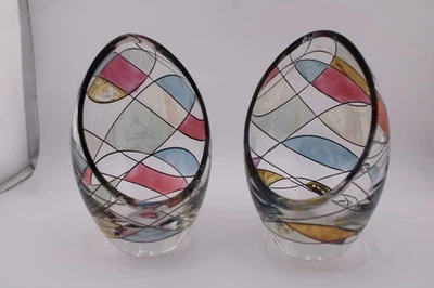 Pair of Decorative Glass Mosaic Tealight Holders - Image 1 of 4