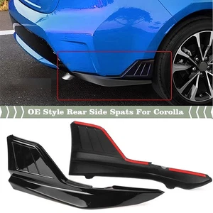 For 20+ Toyota Corolla LE SE Rear Bumper Corner Apron Spat Splitter-Gloss Black - Imagen 1 de 12