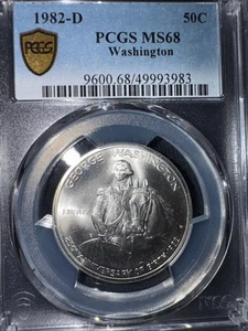 1982D Ms68 50 Cent Washington - Picture 1 of 2