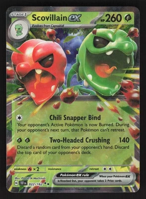 Scovillain ex 022/162 Pokemon SV05: Temporal Forces - Image 1 of 2