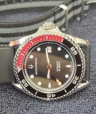 Bulova Apple Accutron RARE 28B80 Sapphire Stainless Steel C852447 2824  - Image 1 of 4