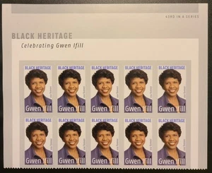 Gwen Ifill Scott #5432 Header Pane of 10 Stamps Mint NH - Picture 1 of 1