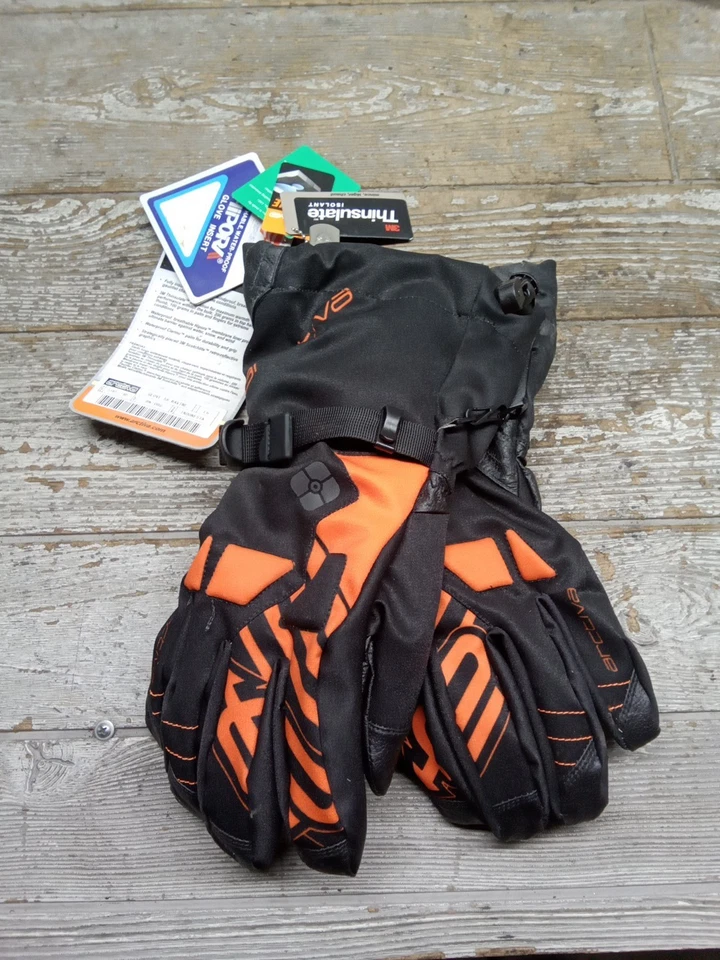 Arctiva Mens Ravine S8 Insulated Snowmobile Gloves Orange LG 3340-1190 - Imagem 1 de 4