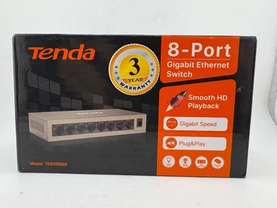Tenda TEG1008M 8-Port Gigabit Ethernet Switch Home & Enterprises Network Switch - Image 1 of 4
