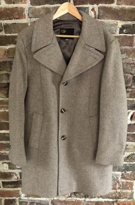Vintage Richman Brothers Wool Blend Coat Jacket Warm Lining Beige 42R Mint - Image 1 of 4