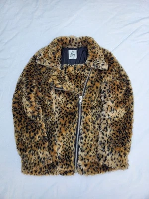 Size Medium Women's - UNIF Cheetah Leopard Print Full Zip Jacket Vegan Synthetic - Image 1 of 4