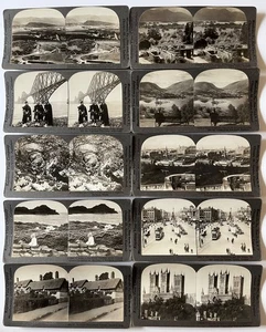 Zehn Vintage Keystone Stereoview Karten Anfang 1900, Großbritannien und Irland - Bild 1 von 5