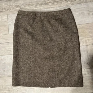 Brooks Brothers 100 % Wolle braun Fischgrätmuster Bleistiftrock Gr. 16 - Bild 1 von 5