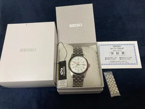 SEIKO 5 Sports SBSC009 Field GMT automatico 39,4 mm quadrante bianco acciaio inox usato - Foto 1 di 16