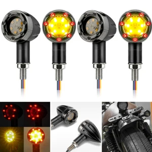4 Stück 12V 8mm Motorrad Blinker LED Blinkleuchte Fahrlicht Quad Roller Lampe - Bild 1 von 24