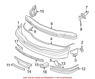 Genuine OEM Bumper Seal For BMW 740i 740iL 750iL 1995-2001 - Image 1 of 2