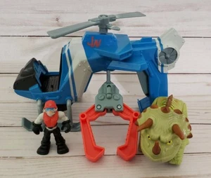 Playskool Heroes Jurassic World Dino Tracker Copter Vehicle Set Complete Figure - Imagen 1 de 5