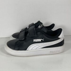 Puma 365174-03 Smash v2 L V Inf Low Top Black Sneakers Children’s Size 6C Shoes