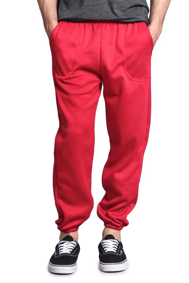 New Men's GYM Workout Basic Elastic Cuff Fleece Sweatpants  Small-5xl - HILLSP  - Image 1 of 1
