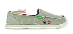 Sanuk Donna Distressed Grey Olive Shoes Womens Size 10 -NEW- - Picture 1 of 3