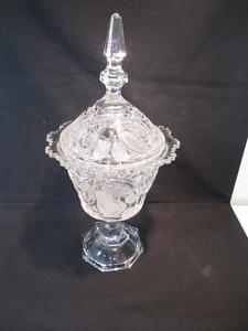 Beyer Bleikristall Bleikristall 15" Deckel Kompott Birnenernte ~ Atemberaubend! - Bild 1 von 8