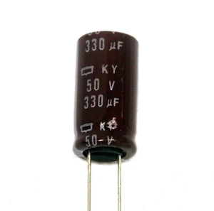 20pz Condensatore Elettrolitico KY 330uF 50V +105°C 7000 ore Nippon Chemi-Con 10x20mm - Foto 1 di 5