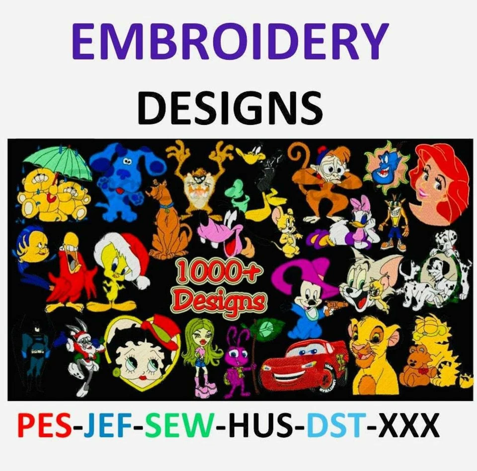 Embroidery Designs PES JEF HUS Disney Marvel Star Wars Embroidery Designs USB - Image 1 of 4