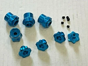 Aluminum 12mm Hes To 17mm Hex Wheel Extension Traxxas Stampede 4X4 Blue - Picture 1 of 3