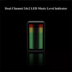Dual Channel 24x2 LED Music Level Indicator Audio Spectrum Analyzer VU Meter - Picture 1 of 8