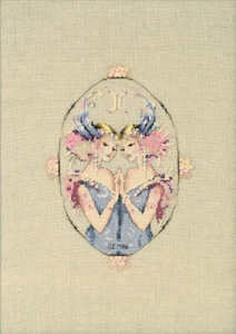 Cross Stitch Chart / Pattern ~ Nora Corbett Zodiac Girls - Gemini #NC330 - Picture 1 of 5