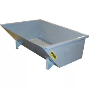 NEW! Low-Profile Self-Dumping Forklift Hopper, 1/3 Cu. Yd-4000 Lbs. Cap-Gray!! - Picture 1 of 3