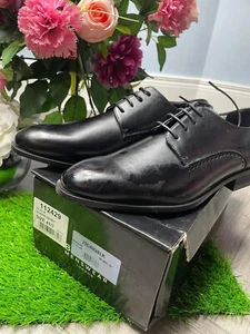 BURTON MENS BLACK DERBY SHAKIR LACE UP BROGUE CLASSIC DETAILING UK 7 EU 41 - Picture 1 of 7