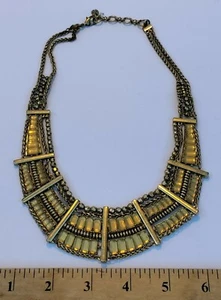 Lucky Brand Desert Style Satin Goldfish Rhinestone Bib Necklace - Picture 1 of 10