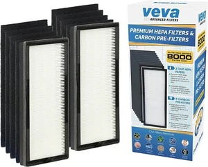 Purificatore d'aria VEVA 8000 Elite Pro Series 2 prefiltri HEPA e 8 carboni attivati - Foto 1 di 3