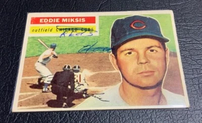 1956 Topps Eddie Miksis / card # 285 / poor condition - Chicago Cubs - Image 1 of 2