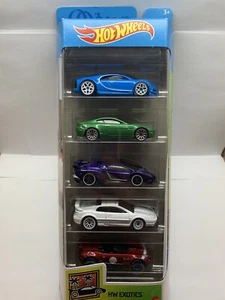 2021 Hot Wheels Bugatti HW Exotics 5-Pack Bugatti Lamborghini New Mint Veyron - Picture 1 of 5