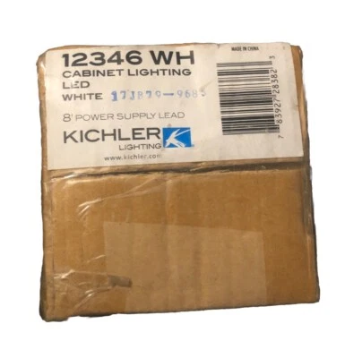 Fuente de alimentación Kichler 12346WH cable blanco 8 pies para iluminación LED de gabinete Foto 1 de 4