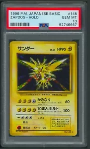 Pokémon Japanese Base Set Zapdos Holo #145 PSA 10 - Picture 1 of 2