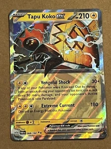 2023 POKEMON - PARADOX RIFT - TAPU KOKO EX - DOUBLE RARE HOLO 068/182 - Picture 1 of 2