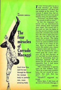 CORRADO MACAGGI 1961 ITALIAN CIRCUS ACROBAT FEATURE THE FOUR MIRACLES: ITALY - Picture 1 of 1