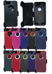 For iPhone 8/ 7 / 8 Plus / 7 Plus / Defender Case With (Belt Clip Fits Otterbox) - Picture 1 of 20