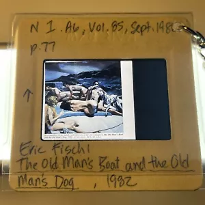 Eric Fischl “Old Man’s Boat And Dog” 35mm Art Slide KEYCHAIN 1228 - Picture 1 of 3