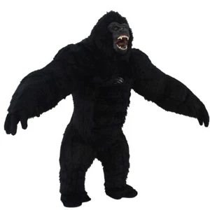 Aufblasbares Gorilla Kostüm Halloween Plüsch pelziges Maskottchen Outfit Cosplay Party - Bild 1 von 10