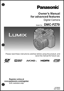 Panasonic Lumix DMC-FZ70 Advanced Camera User Guide Instruction Manual - Picture 1 of 1