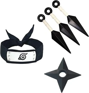 UK Seller 5 PCS Anime Naruto Cosplay Headband Props Accessories Sets Gift White - Picture 1 of 5