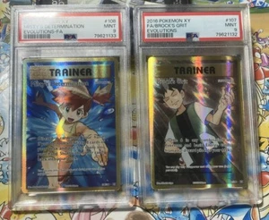 2016 Pokemon XY Misty's Determination And Brock’s Grit Full Art Holo PSA 9 MINT - Picture 1 of 7