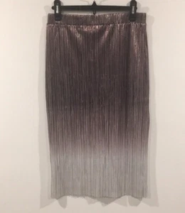 JASMINE & JULIANA Damen Plissee Metallic Midirock Größe Small - Bild 1 von 10