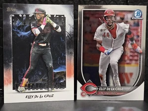 2025 Topps Update Elly De La Cruz Night Terrors NT-6 Insert + Chrome Base Reds - Bild 1 von 4