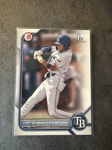 2023 1st Bowman CHANDLER SIMPSON Rookie Card Tampa Bay Rays 1.00 Shipping - Picture 1 of 2
