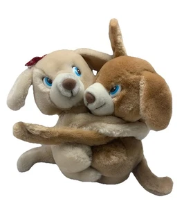 Vintage Dakin Plüsch Welpe Liebe Umarmen Liebevoll Beige Braun Hunde Stofftiere - Bild 1 von 9