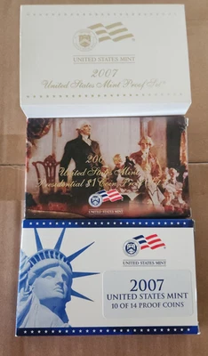 2007-S US Mint Proof Set 14 Coin Set OGP Original Government Packaging COA - Image 1 of 4