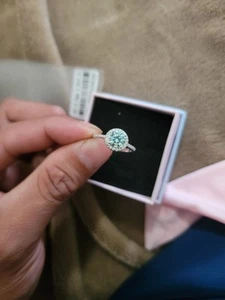 promise or proposal blue diamond ring  - Picture 1 of 7