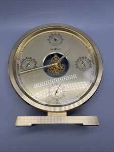 Vtg Howard Miller Weather Station Brass Clock Barometer Thermometer “Parts Only” - Picture 1 of 8